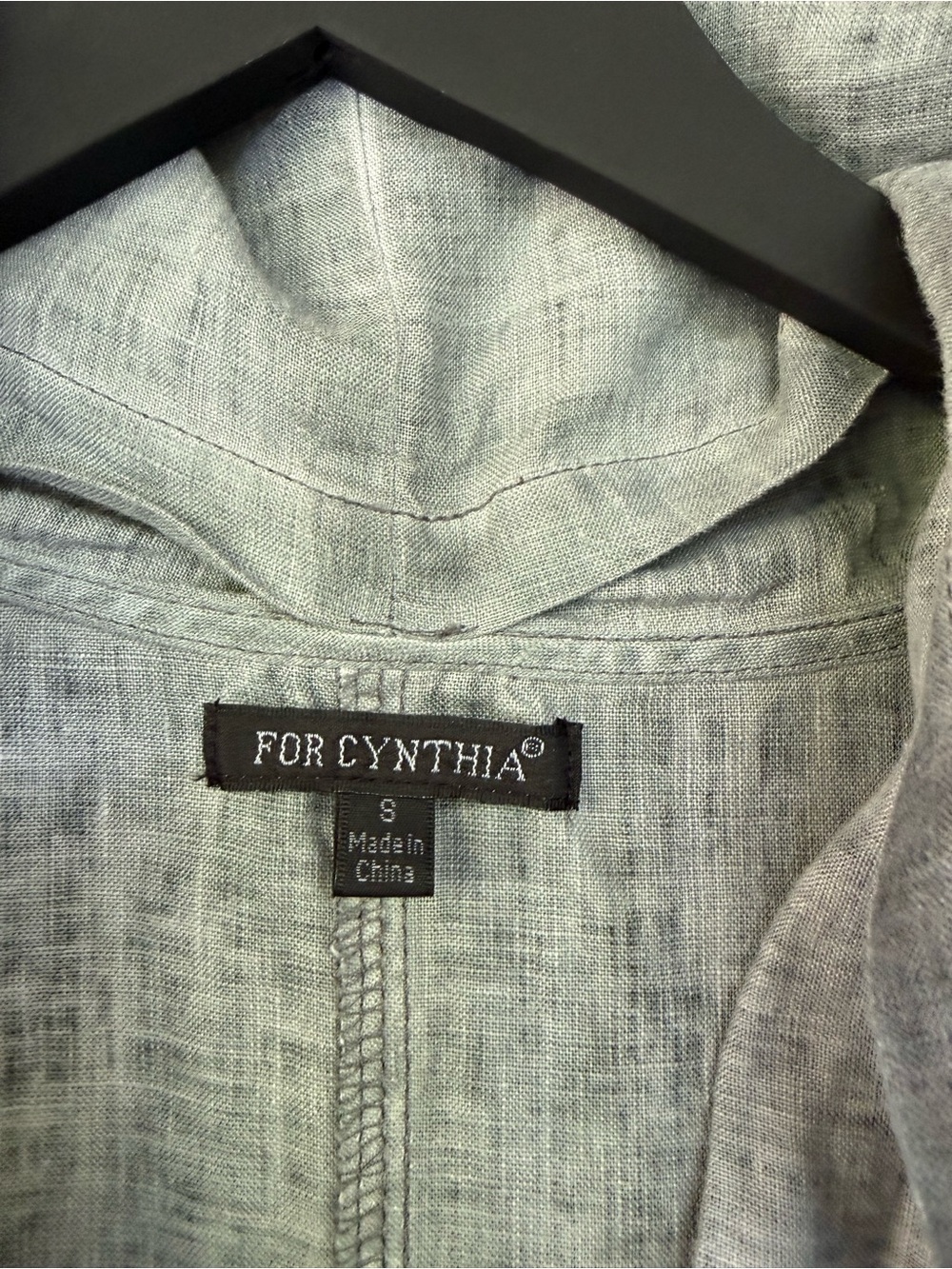 For Cynthia Sleeveless Hooded High Low 100% Linen Dress - Picture 3 of 6